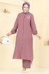 Yıldız Detaylı Tesettür Takım 449DVL817-MS Gül Kurusu - Thumbnail