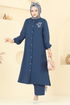 Yıldız Detaylı Tesettür Takım 449DVL817-MS İndigo - Thumbnail