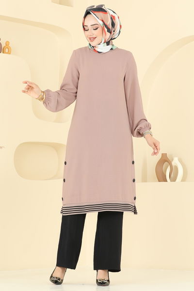 D.V.L. - Yırtmaç Düğmeli Aerobin Takım 418DVL817-MS Vizyon&Siyah - 387203