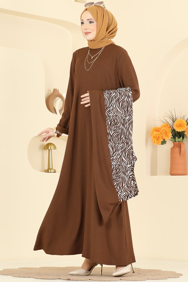 Zebra Desenli Bürümcük Takım 0354ERK1158-MS Kahve