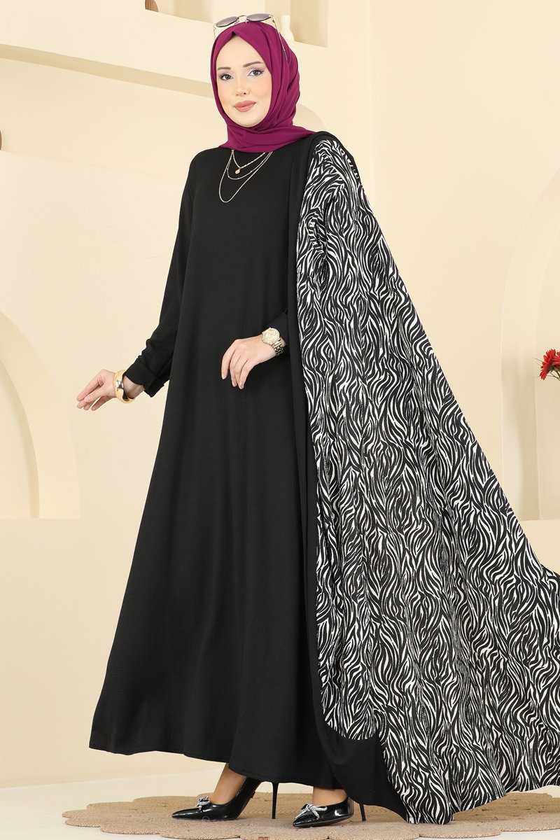 Zebra Desenli Bürümcük Takım 0354ERK1158-MS Siyah